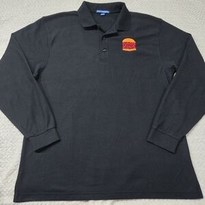 Burger King LARGE Long Sleeve Polo Work Uniform Shirt